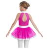 Rochie Tutu pentru Fete Corset cu Paiete Fustă Tulle Stratificat Fără Mâneci Spate Decupat Pantaloni Scurți Incorporați Costum Balet