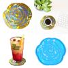 Coaster Molds Cup Pad Molds Rose Flower Shaped Epoxy Resin Molds Silicone Material for DIY Making Coaster Artworks
