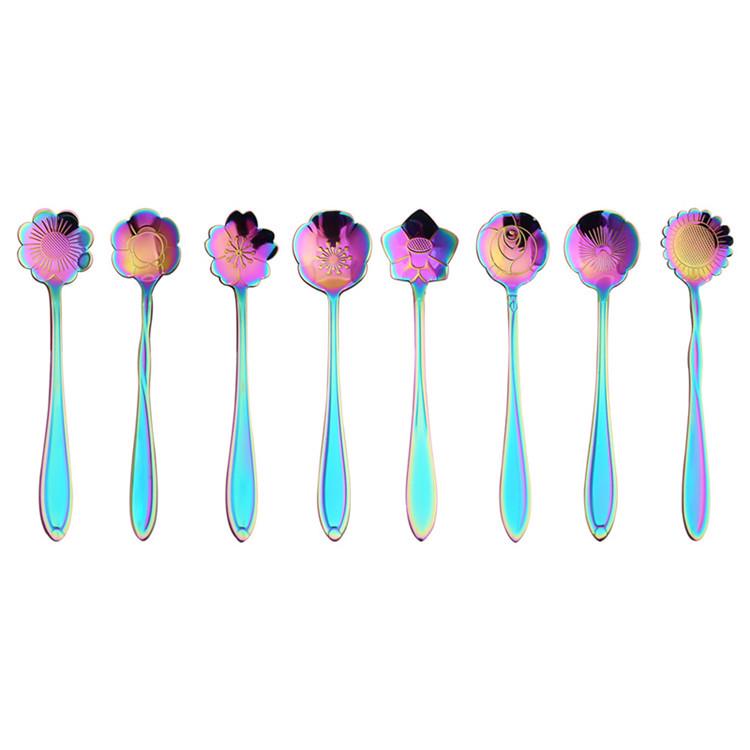 Iridescent Cherry Blossom Stainless Steel Stirring Spoon