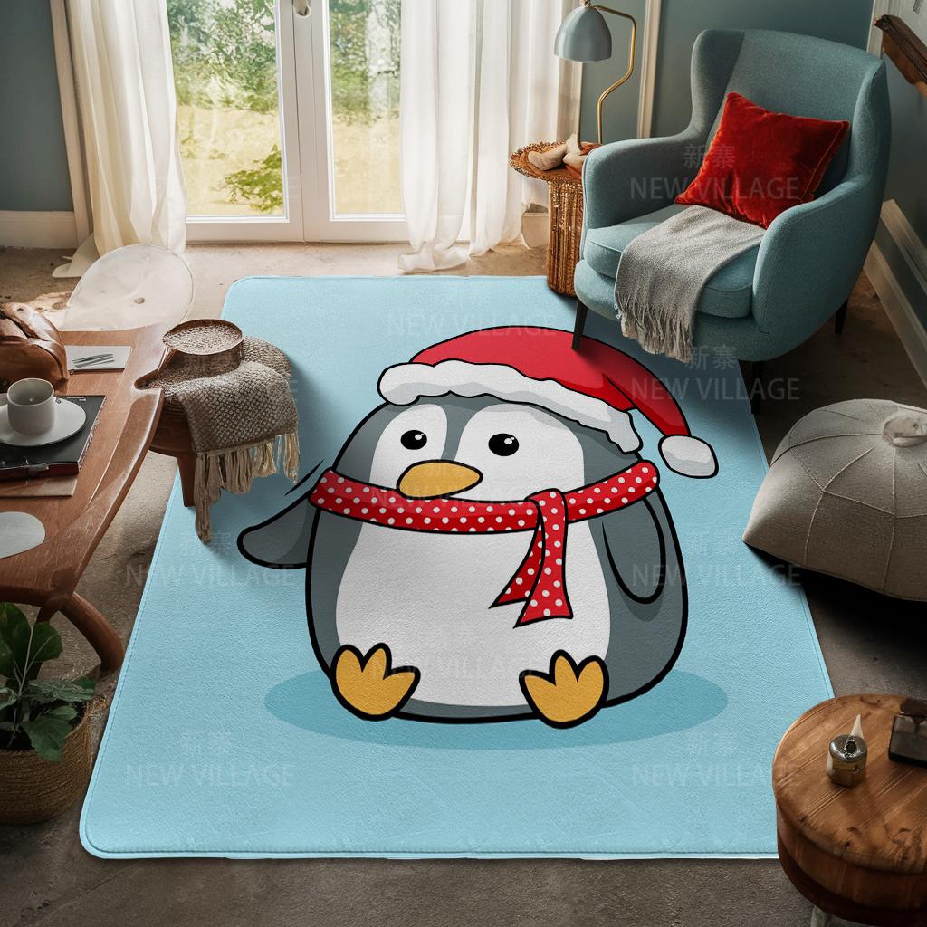 House Entrance Carpet Home Door Mat Living Room Bath Foot Bathroom Non-slip Water Absorption Rugs Bath Merry Christmas Winter