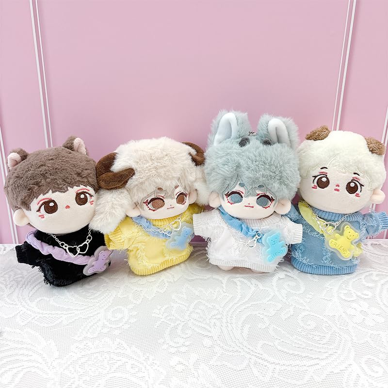 Plush Sweatshirt & Accessory Set [For 10-15cm Plush Dolls] White, Plush Costume, Dress-Up Clothes, Portable, Otaku, Otaku Mascot, Otaku Idol, Otaku