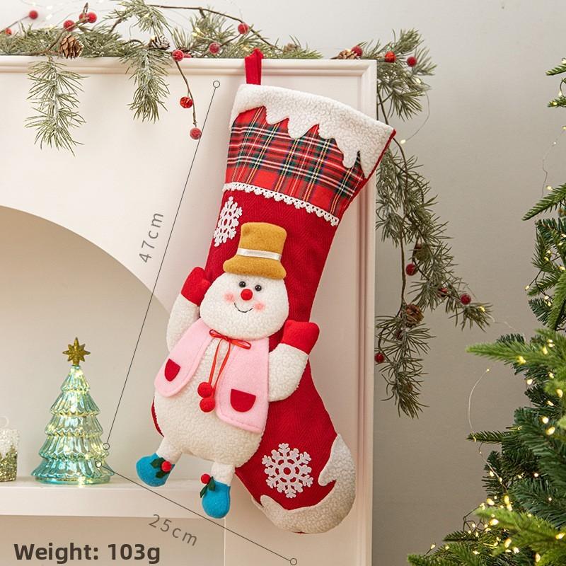 European Style Christmas Gift Socks For Tree Ornaments And Festive Accessories