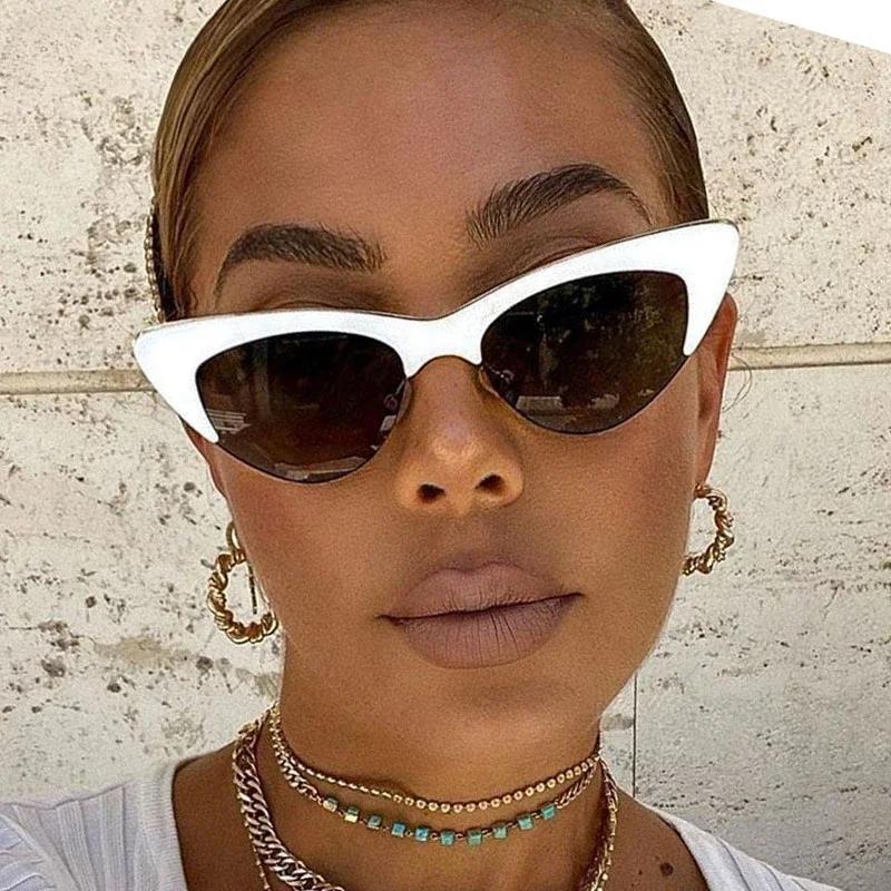 New Female Cat Eye Sunglasses Designer Luxury Vrand Red Cateye Glasses For Women Vintage Gradient Ladies Eyewear