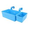 Poolside Storage Basket with Cup Holders Swimming Pool Toys Beverages Versatile     Ground Accessories