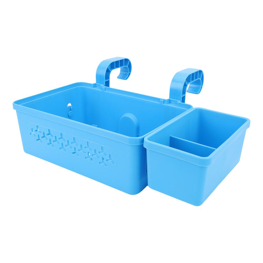 Poolside Storage Basket with Cup Holders Swimming Pool Toys Beverages Versatile Ground Accessories