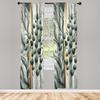 Ambesonne Cactus Window Curtains Wilderness Theme Blooming Desert Flowers Plain Backdrop Urban Jungle Lightweight Decor Made Of Polyester