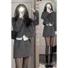 Elegant Socialite High-End Wool Suit Skirt Set - Short Jacket and Skirt for Women