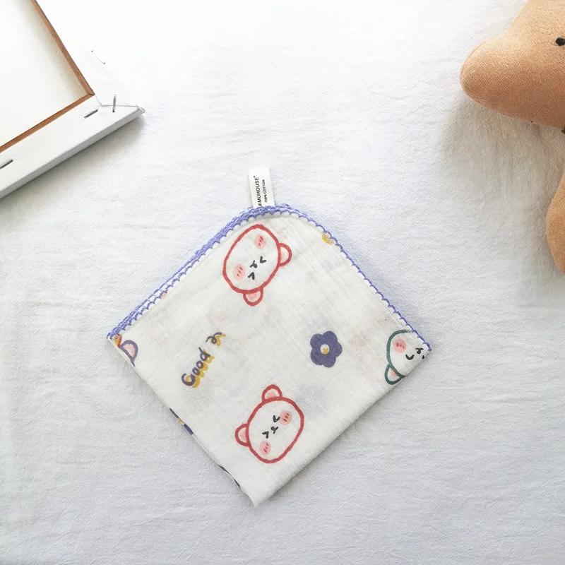 Cotton Baby Face Towel Newborn Baby Items 4 Layer Muslin Baby Bibs Handkerchief Soft Saliva Towel Triangle Feeding Burp Cloths