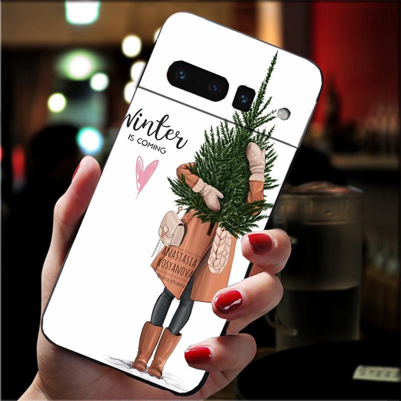 

Phone Case For Google Pixel 10 Pro XL 9 Pro XL 8 7 6 Pro 9A 8A 7A 6A Pixel 8 7 6 5 Christmas Princess Travel Girl Pixel 10 Pro XL