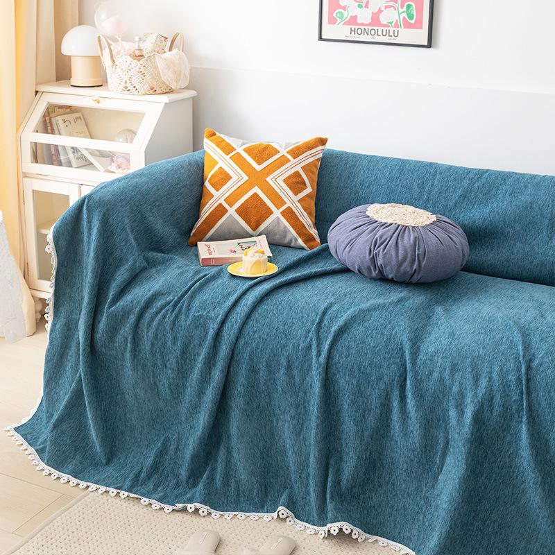 

Молочно-белое полотенце для дивана, чехол для дивана из синели, ткань для гостиной, чехол для дивана, одеяло для дивана 90*90