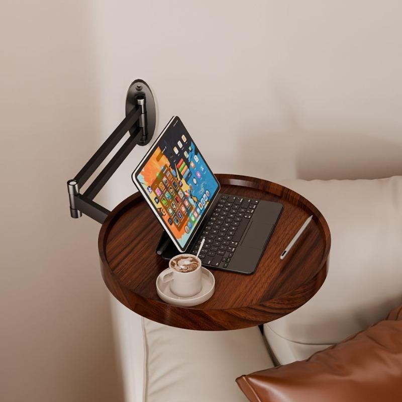 Wall Mount Coffee Tables Folding Round Coffee Table Miniature Wooden Side Tables Modern Creative Coffee Table for Living Rooms