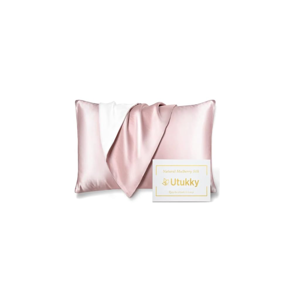 Utukky Silk Pillowcase [Featured on TV] Single-Sided Silk Pillowcase 43 x 63cm Envelope Style Silk