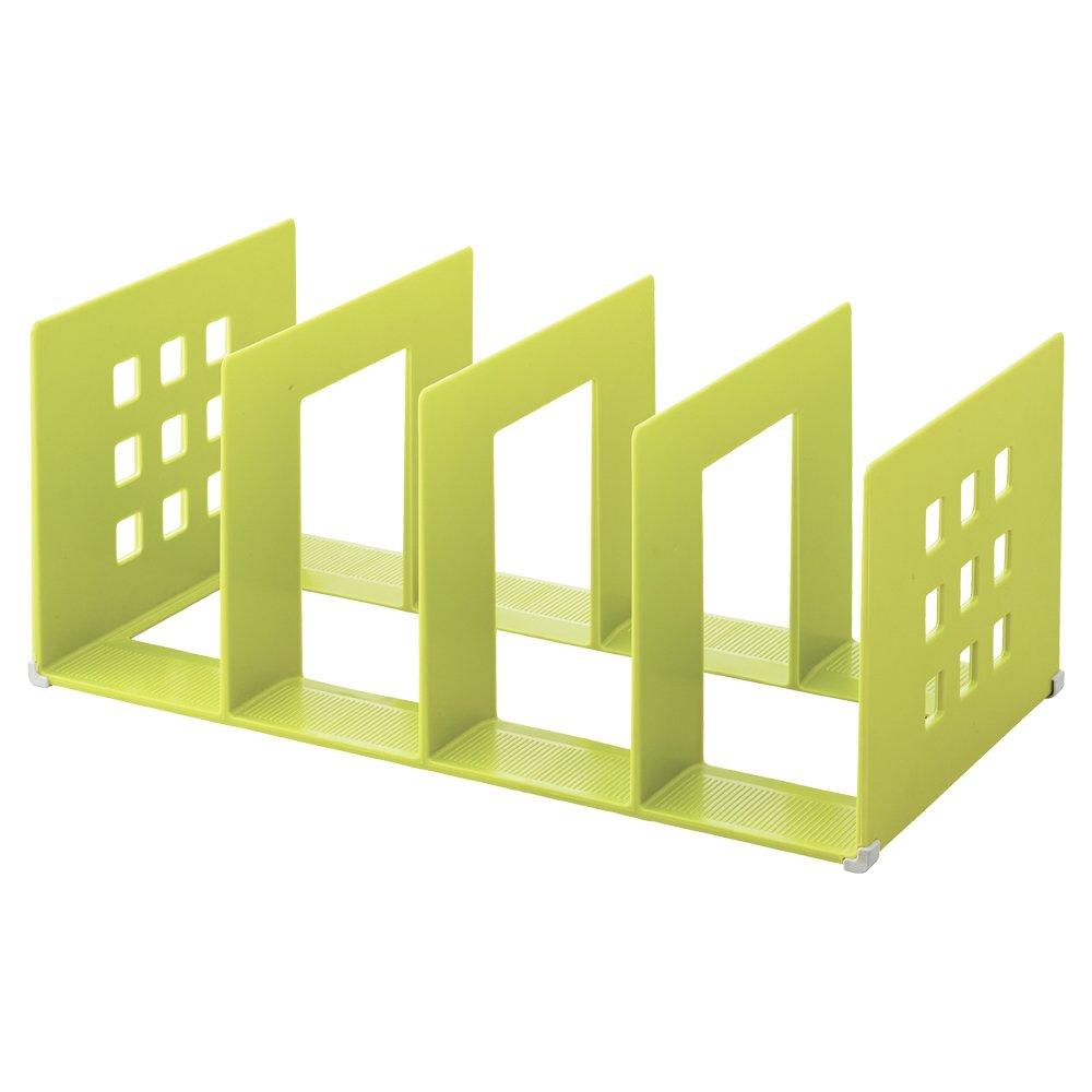 LIHIT LAB Partition 390mm Rack, wide, Yellow-Green, A7322-6