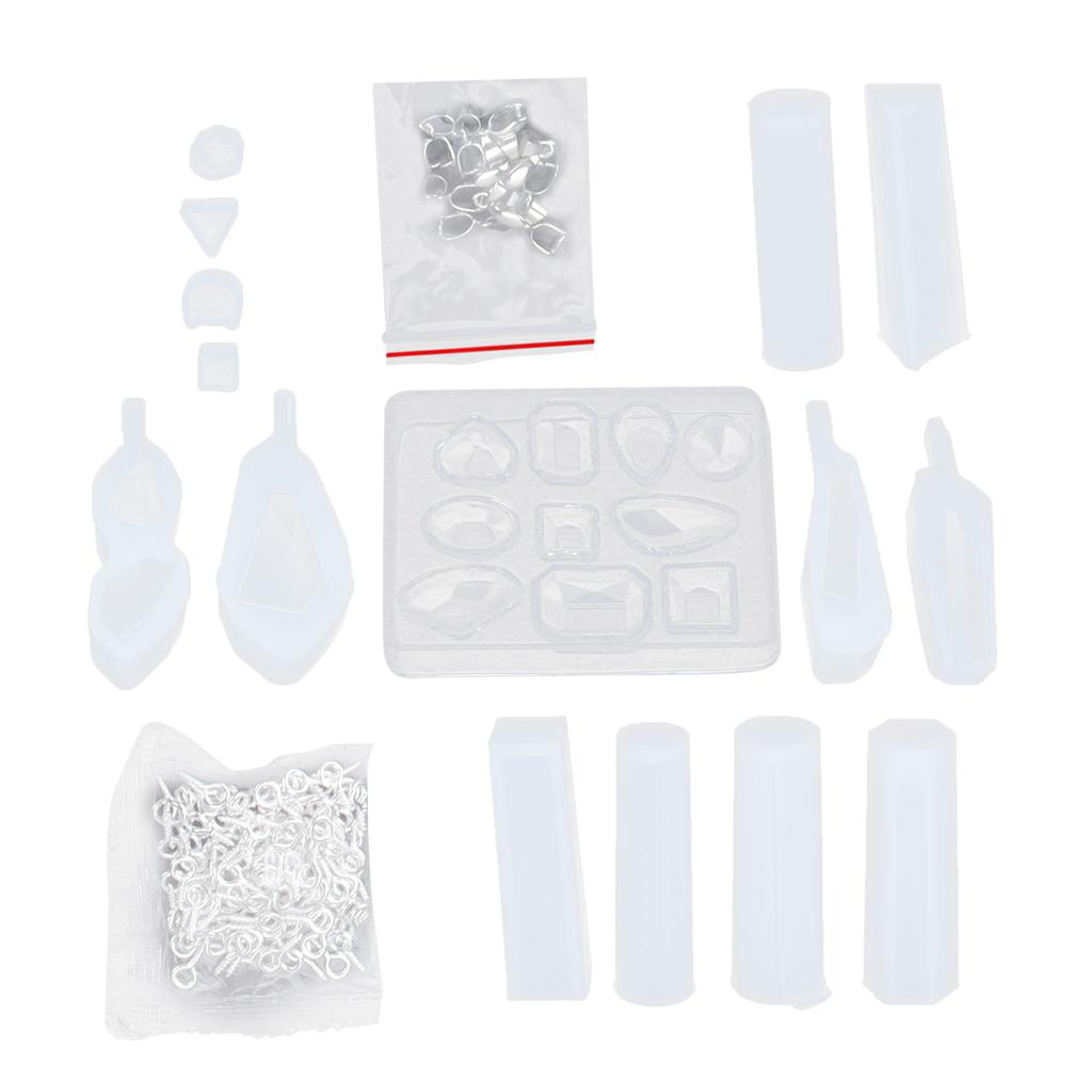 125Pcs Silicone Molds Set Easily Demoulding Complete Tools Durable Safe Jewelry Mold for DIY Jewelry Craft Making