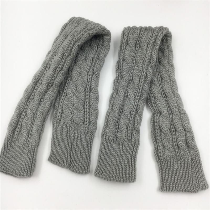 Warm Knitted Gloves, Wristbands with Thumb Holes and Fingerless Arm Sleeves, Outdoor Travel Warmth and Cold Protection