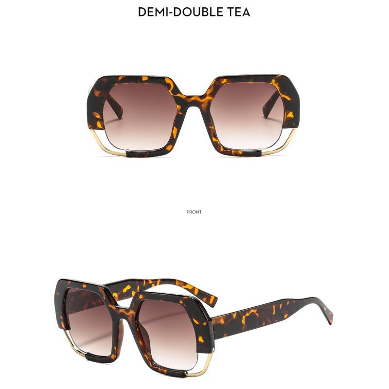 Women's sunglasses, men's and women's fashion square sunglasses, thick frame sunglasses