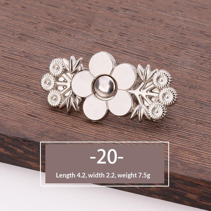 Various Cute Styles No Sew Waist Tightener Buttons Alloy Adjustable for Jeans Skirt Pants Waist Adjustment Accessory