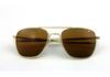 Aviator Polarized Classic Sunglasses with Anti-fall Tempered Glass and Inner Blue Film