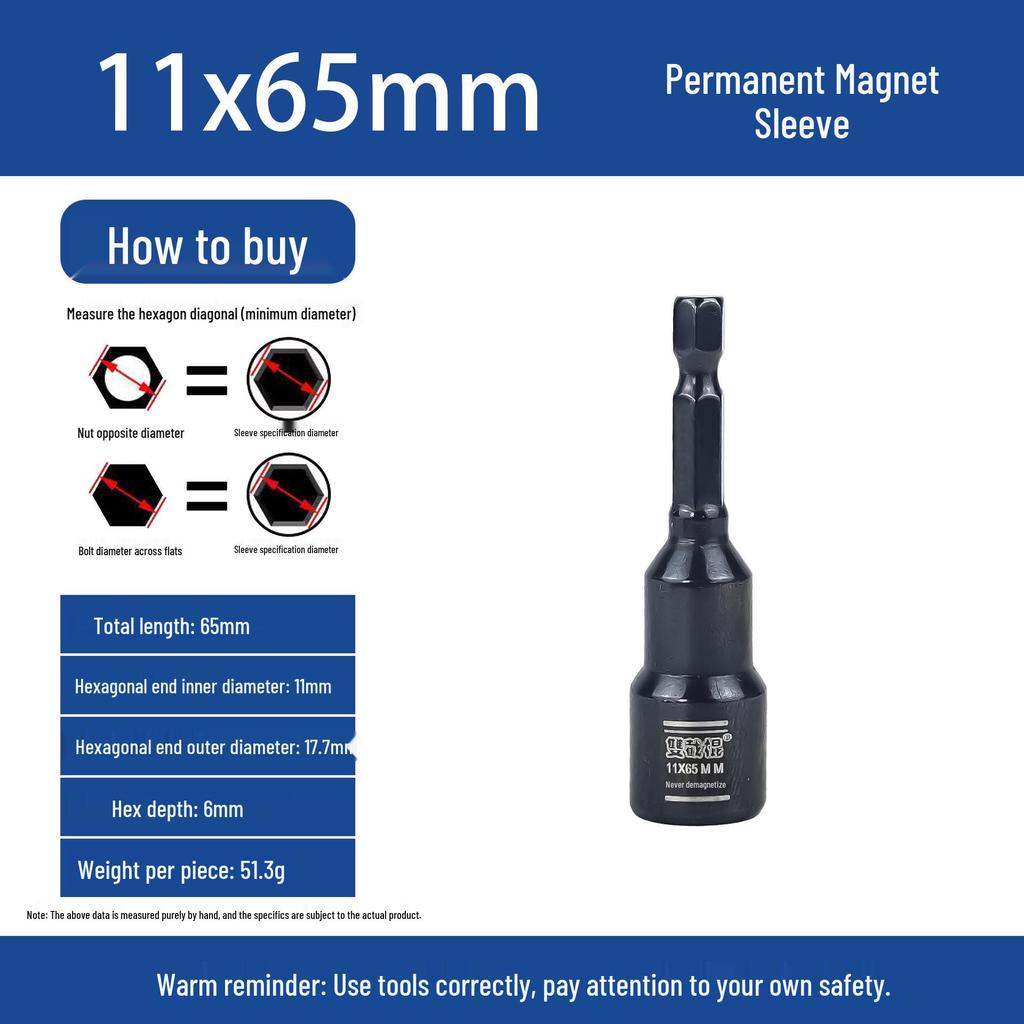 Nunchucks Strong Non-Demagnetizing Magnetic Sleeve for Pneumatic & Electric Screw Wrench