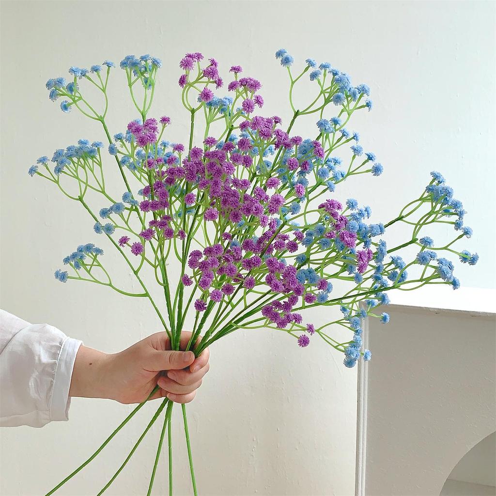 108-Head Soft Rubber Gypsophila Artificial Flowers for Living Room Decoration