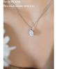 Leaf Oval Pendant Necklace for Women - Gold Plated, Fade-Resistant Titanium Steel