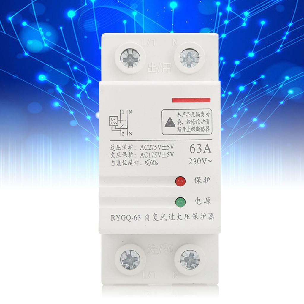 Düşük Gerilim Koruma Cihazı Kendi Kendini İyileştiren Koruyucu Ekipman RYGQ-63 230V