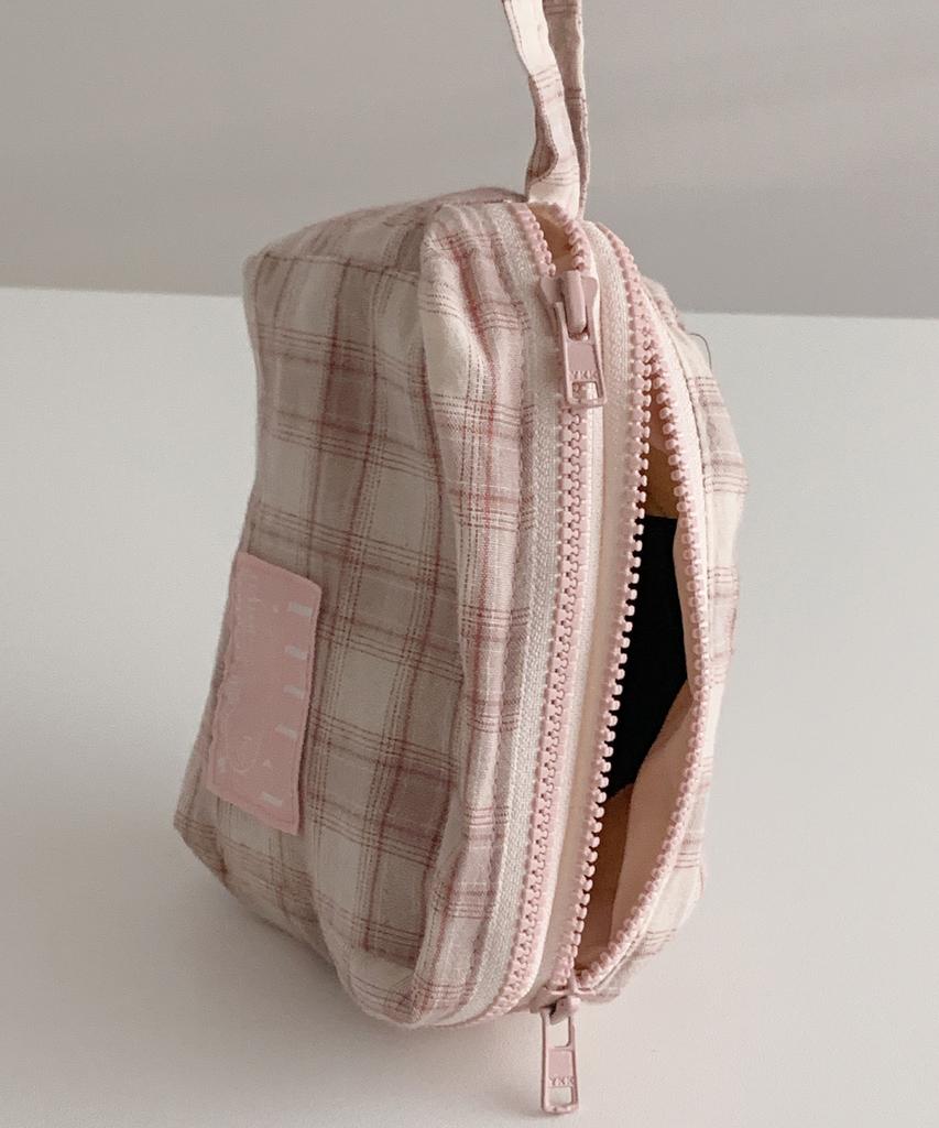 Nuaname Dual Zipper Pouch Pure Blanche