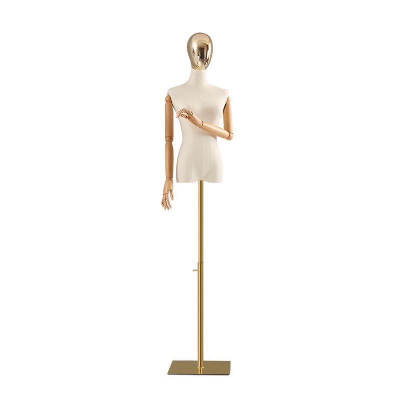 Korean Style Electroplated Female Torso Mannequin for Clothing Display