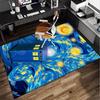 Tardis In Starry Night Office Rug Chair Mat, Game Carpet, Suitable for Front Door, Bedroom, Living Room, Desk, Holiday Gift