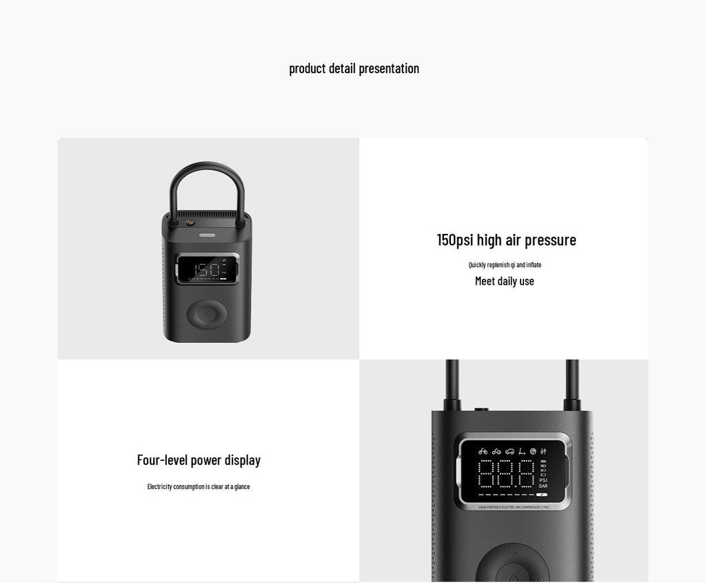 Mijia 2 Pro Portable Air Pump with Long Battery Life