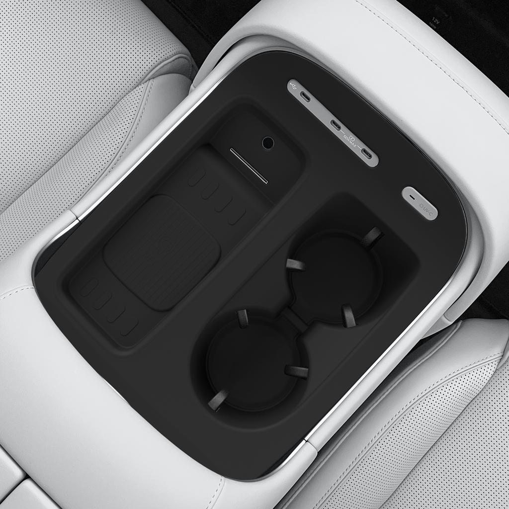for Hyundai Palisade 2026 Water Cup Holder Storage Tray Organizer With Non-slip Mat Central Console Protective Pad Accessories