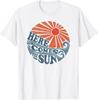 Retro 70's Beach Vacation T-Shirt - Here Comes The Sun Design