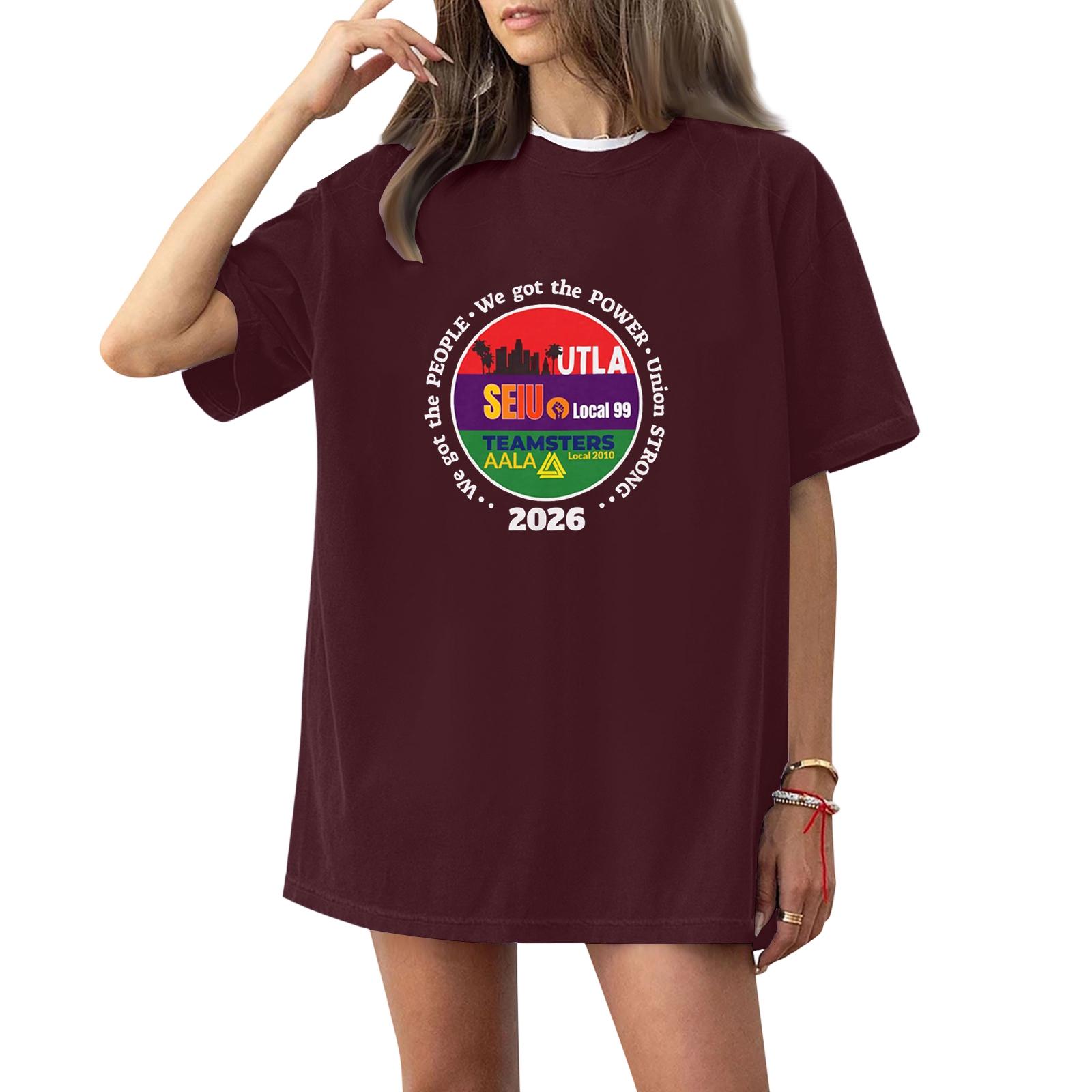 

Women s Casual Short Sleeve T-Shirt Crew Neck Graphic Print Loose Fit Lightweight Soft Fabric Summer Top XXXL винный