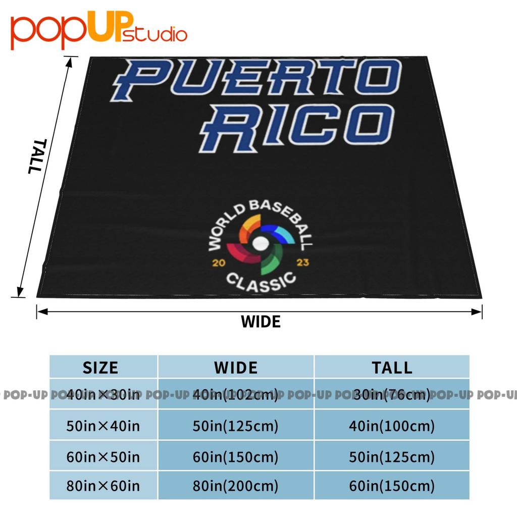 De Baseball Porto Rico Wbc World Rouge Classique 2023 Ultra-Soft Blanket Quilt Winter Sofa Cover Bed Covers