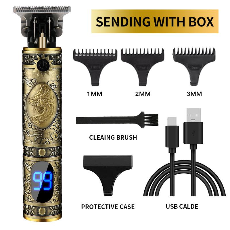 2024 USB T9 Hair Clipper Barber Professional Electric Hair Trimmer Shaver Trimmer Beard 0mm Men Hair Cutting Machine for Men