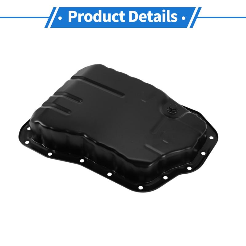 X Autohaux 1 Pc No.3510648020 Engine Oil Pan for Toyota Highlander 2015-2021 Steel Black