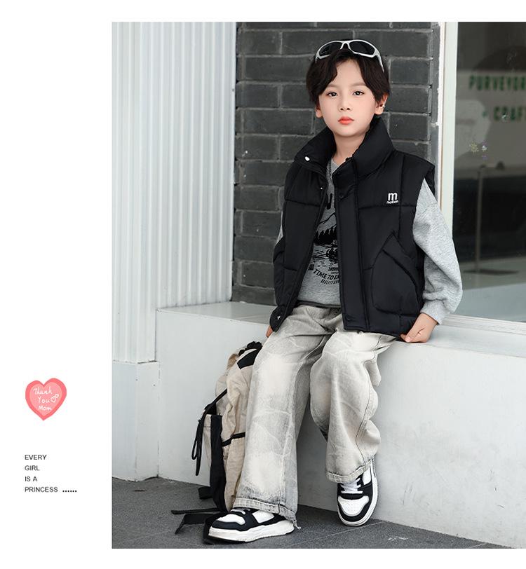 2025 Kids' Thick Cotton Vest: Warm Korean-Style Gilet for Fall & Winter