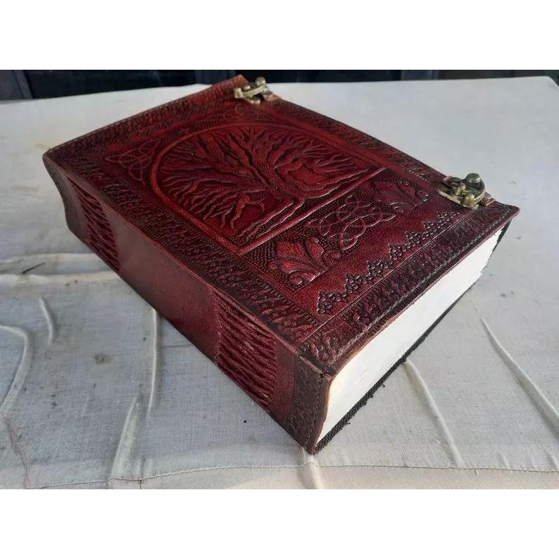 Extra velký 600stránkový kožený deník, Tree life Journal, Ručně vyráběný Tree Notebook