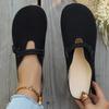 Retro Comfort Closed‑Toe Women's Mules for Outdoor Wear, New Spring Korean‑Style Flat Lazy Loafer Slippers
