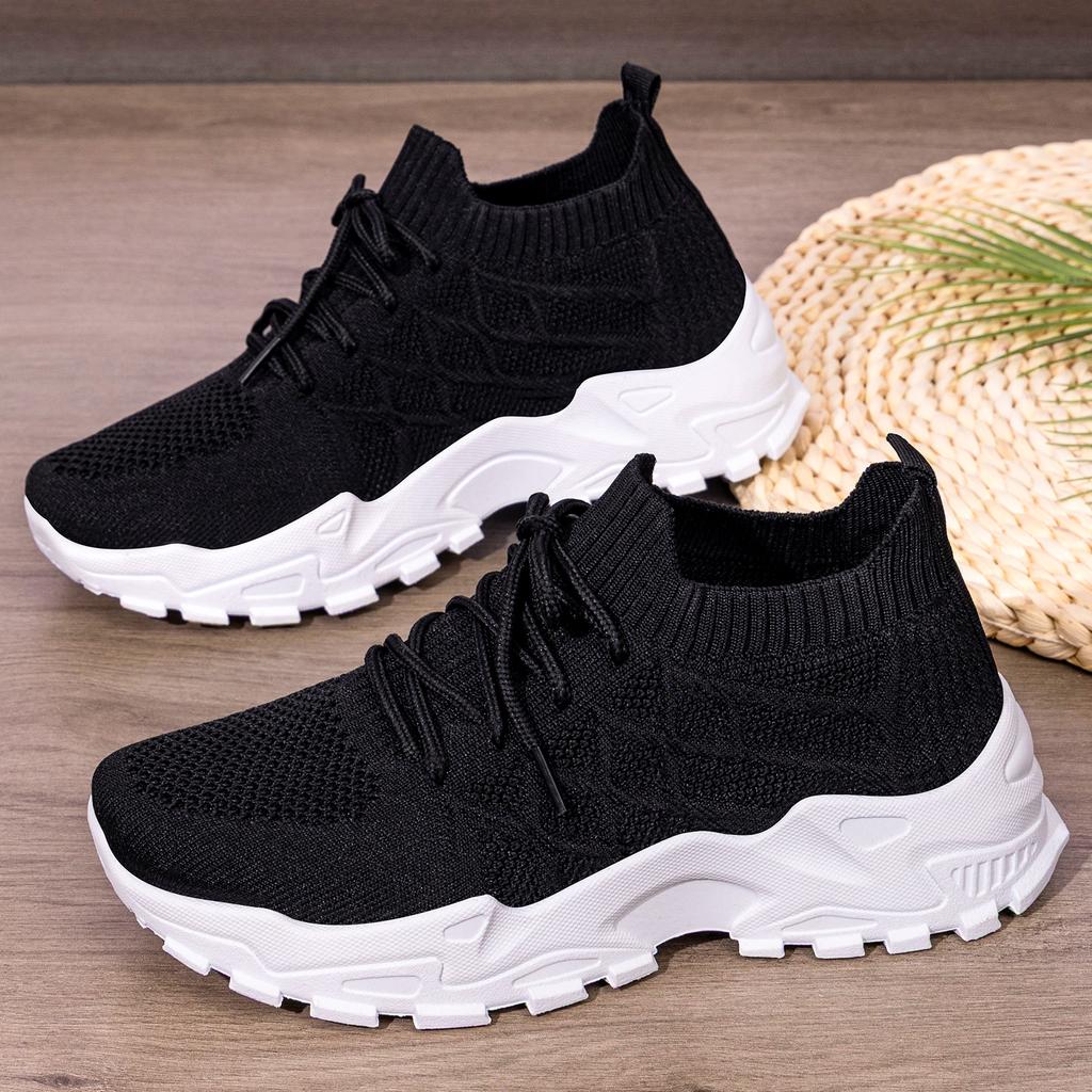 Women Plus Size Platform Sneakers Breathable Anti-Odor Chunky Dad Shoes Comfortable Casual Sports Shoes Lightweight Single Shoes