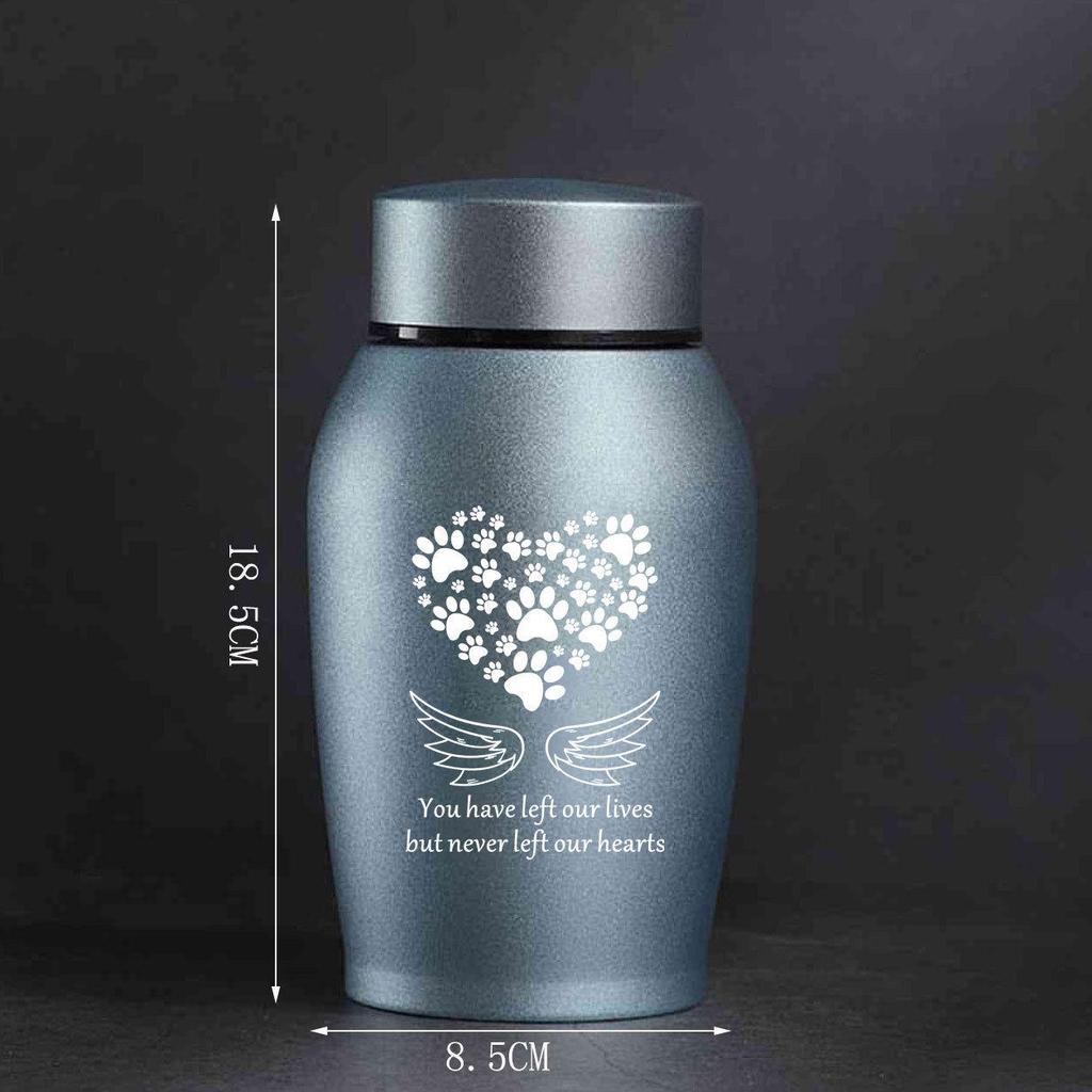 Stainless Steel Pet Cremation Urn for Ashes - Memorial Jar for Cats, Dogs, and Pets