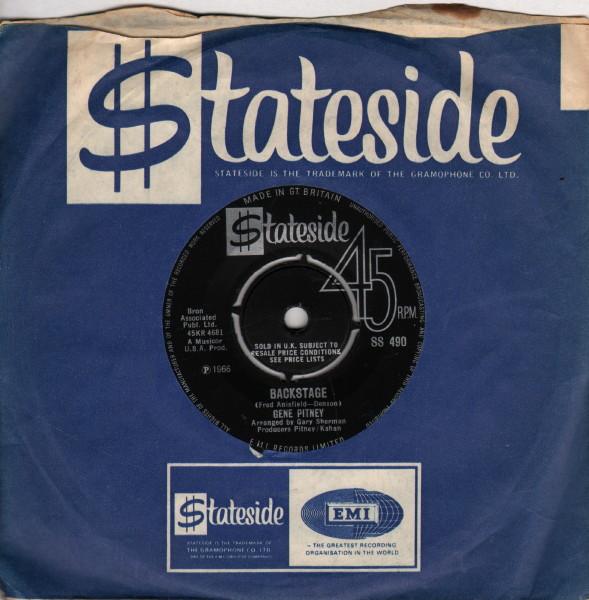 7inch Record GENE PITNEY - Backstage SS490 Stateside 1966 UK Pop Used