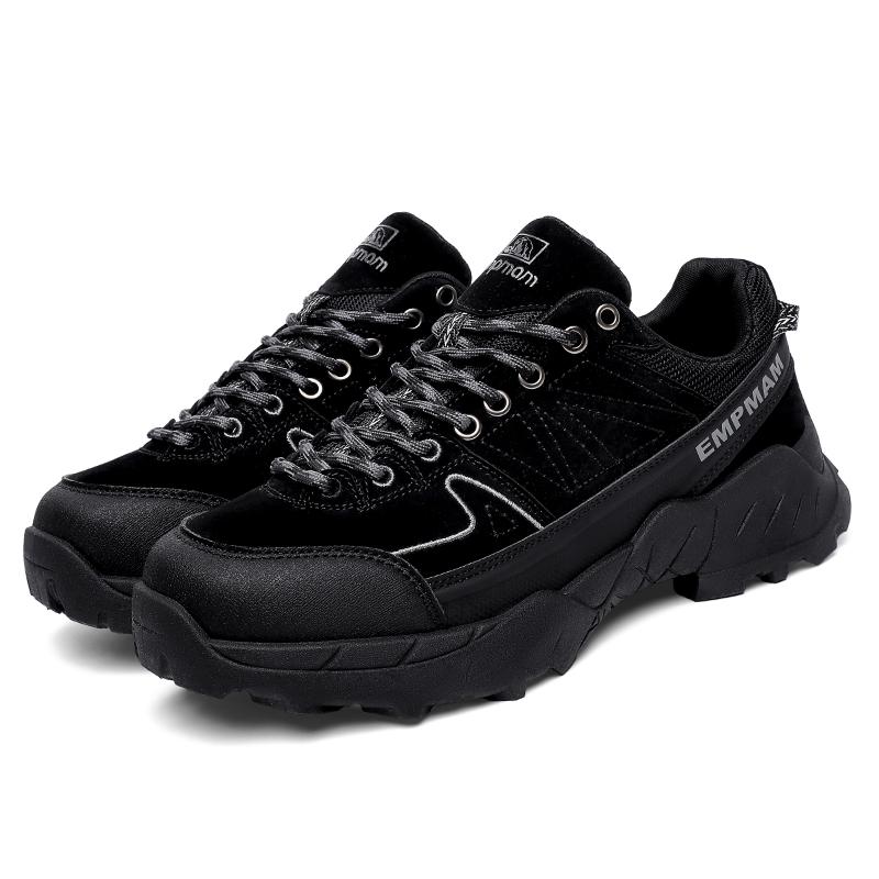 Men's Lightweight Casual Sneakers Non-slip Lace-up Low Hiking Boots Suitable for Hiking  Camping Travel Commuting All Seasons