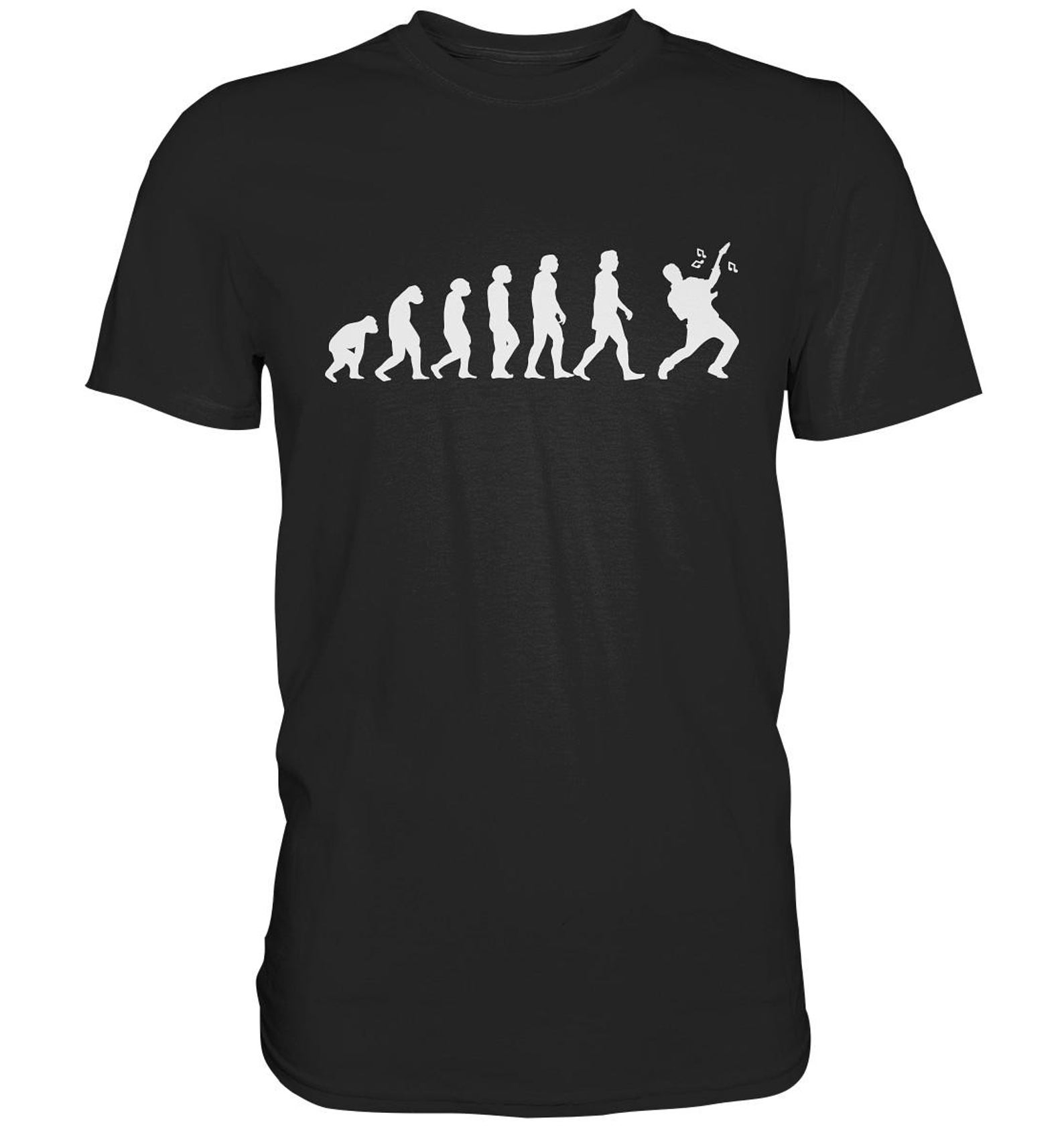 Guitarist Evolution T-Shirt Guitar Bassist Music - Premium Tshirt 3XL