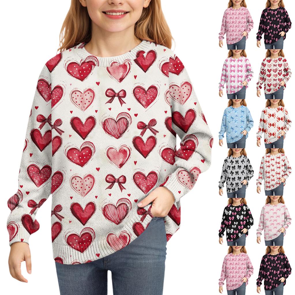 Sweatshirts For Children Boys And Girls Knit Sweater Cute Shirt Fall Crewneck Pullover Tops