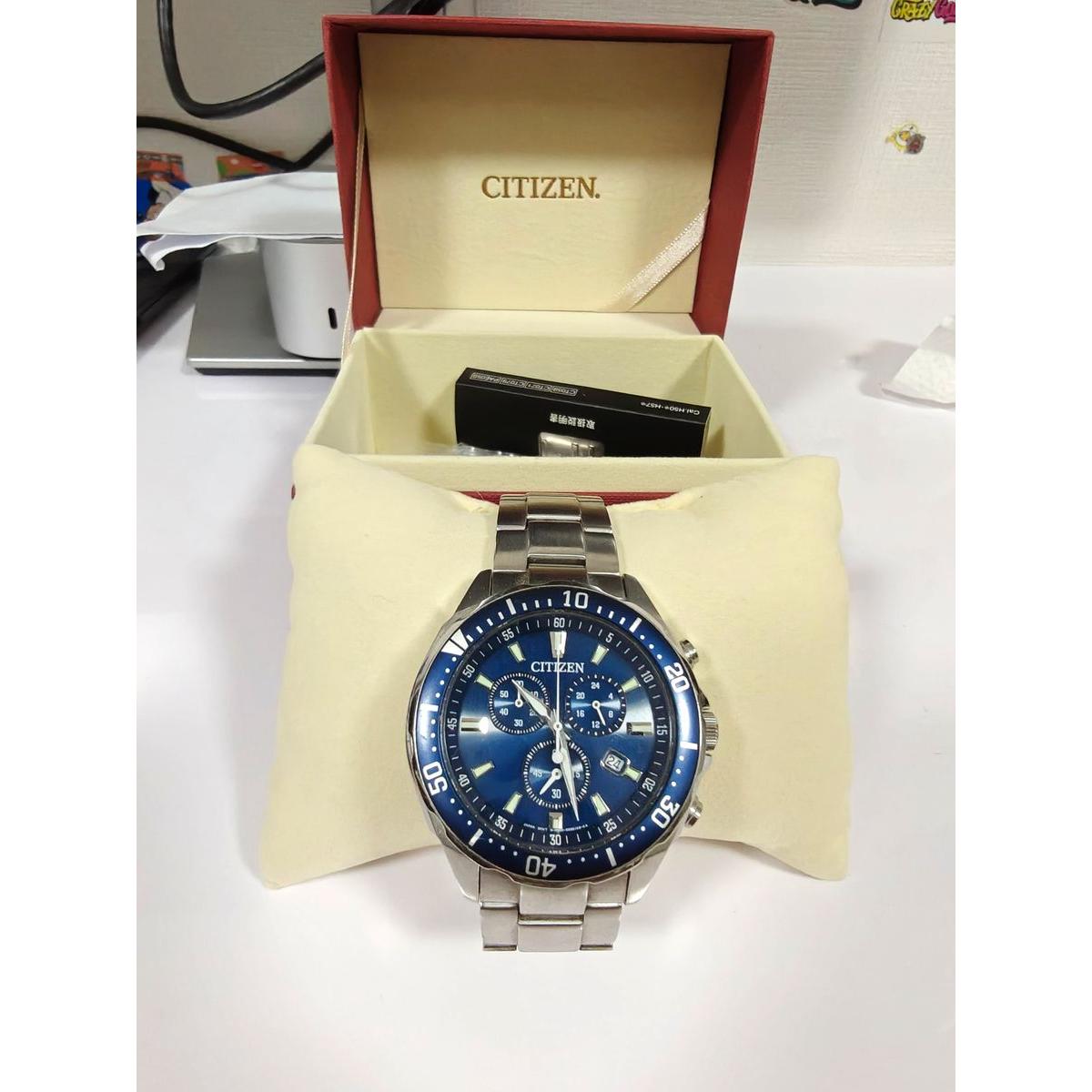 [Solar Watch] CITIZEN Citizen Watch Eco-Drive Chronograph Blue Dial Men s V010-6772F