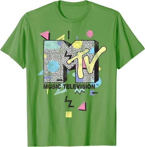 MTV Beach Island Flamingo Logo Vintage Graphic TShirt MTV Sunset Shape Boombox Checker Design Tee Top Unisex on The Moon Outfits