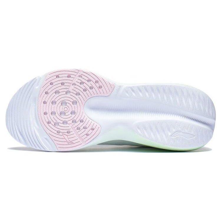 Li Ning Lanying Light Comfortable Textile, TPU Low top Running Shoes Women's White Cyan Pink AFVT012-3