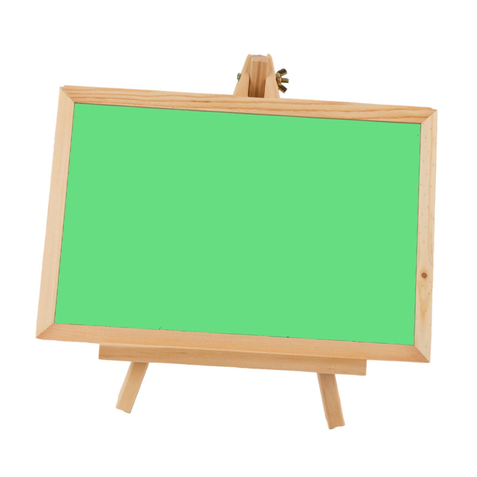 

Small Wooden Chalk Board Sign with Stand for Wedding and Events Multipurpose зелёный