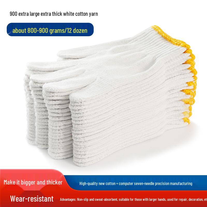 Guantes de Trabajo Antideslizantes para Mujer, Hilo de Algodón Resistente al Desgaste para Sitio de Construcción